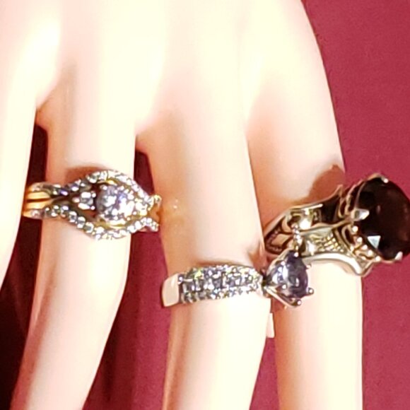 Set of 4 Rings, All 925 - Picture 9 of 9